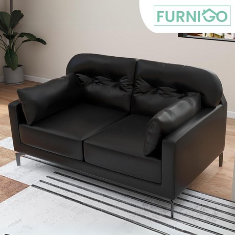 WILLY 2-Seater Leather Sofa Furnigo