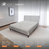 YAEL Upholstered Bed frame + CLOUD MATTRESS FOAM 6 INCHES | FREE WHITE SLEEPING PILLOW (BUY1,TAKE1) | HOME FEST Furnigo