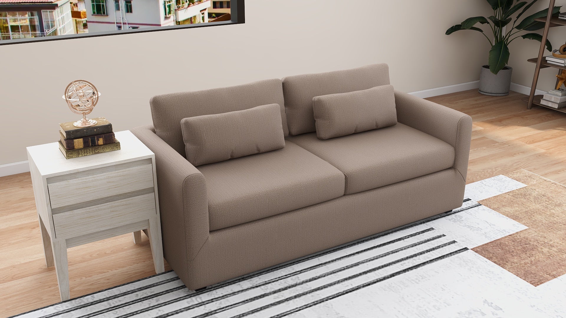 ZOE 3-Seater Fabric Sofa AF Home
