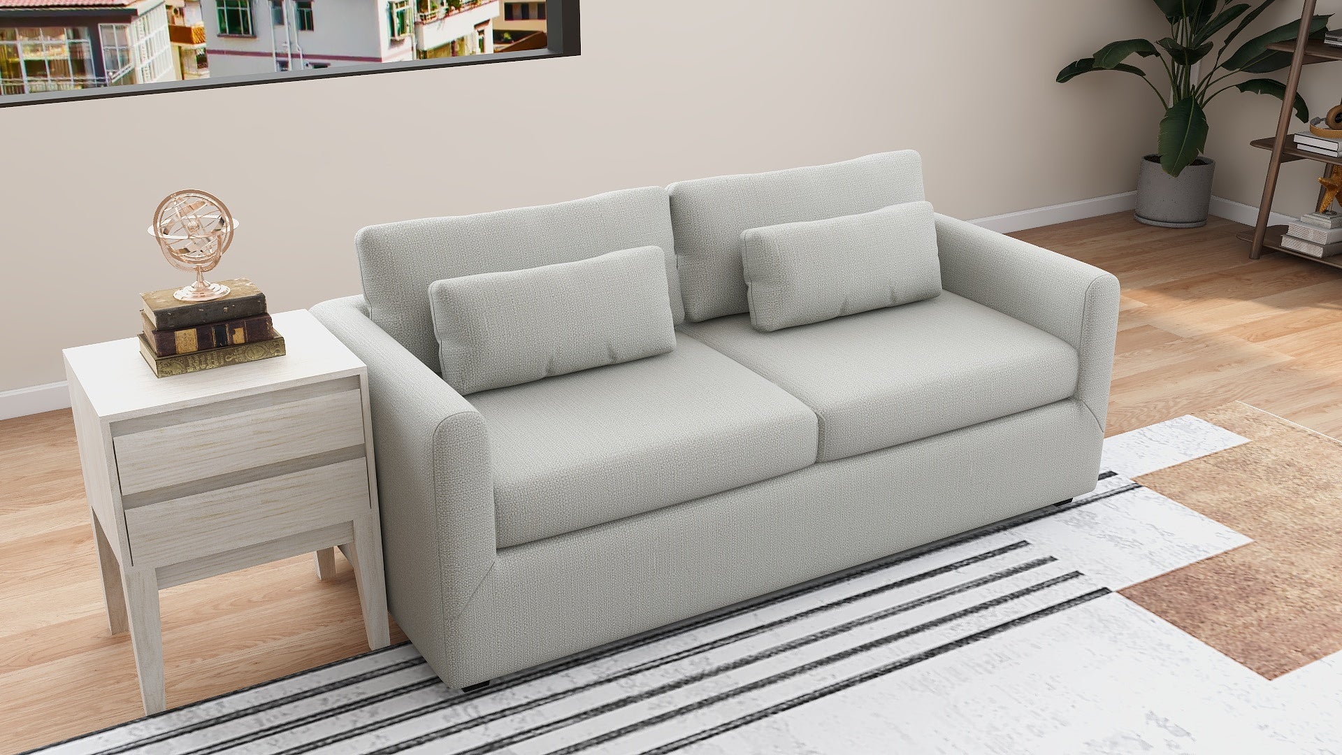 ZOE 3-Seater Fabric Sofa AF Home