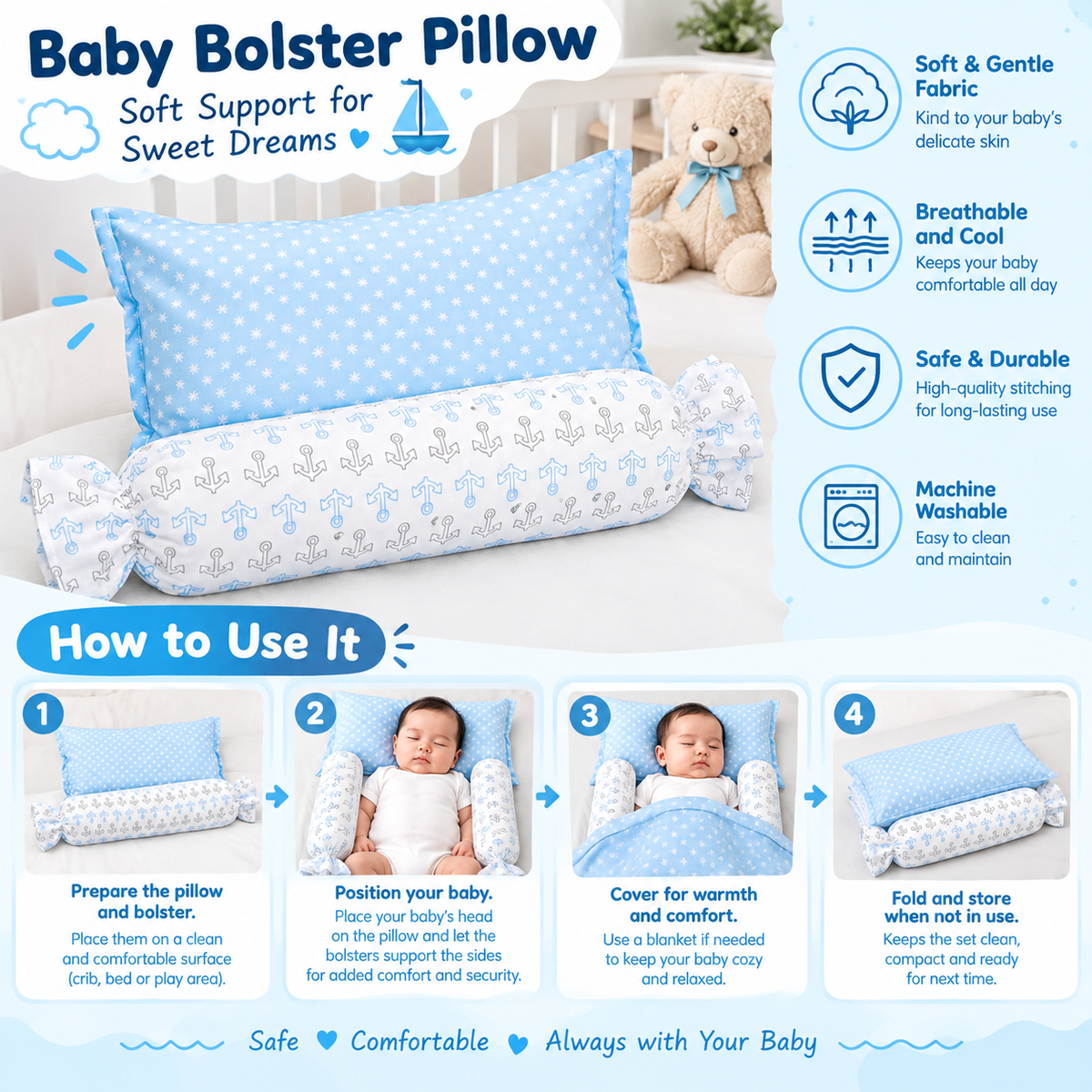 HEAD PILLOW& BOLSTER Belily World