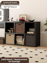 Timberra - Merry02 - LatticeWood Floor-Standing Storage Rack - Living Room Timberra