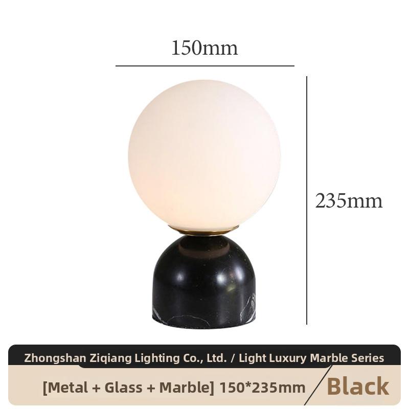 Milano Glow - Alea - N132 - Nordic Marble Table Lamp with Minimalist Designer Style, Aesthetic Ambient Lighting for Modern and Cozy Spaces - Bedroom / Bedside / Desk / Hotel Milano