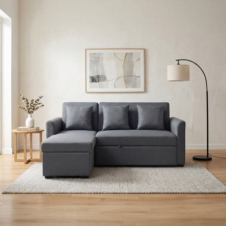 Apex L-shape Sofa Bed with Storage Luxe Life PH
