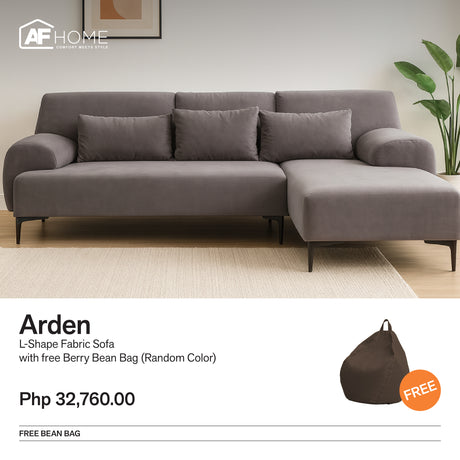ARDEN L-Shape Fabric Sofa Luxe Life PH