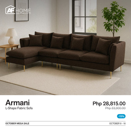 10.10 Mega Sale | Armani L-shape Sofa Set AF Home