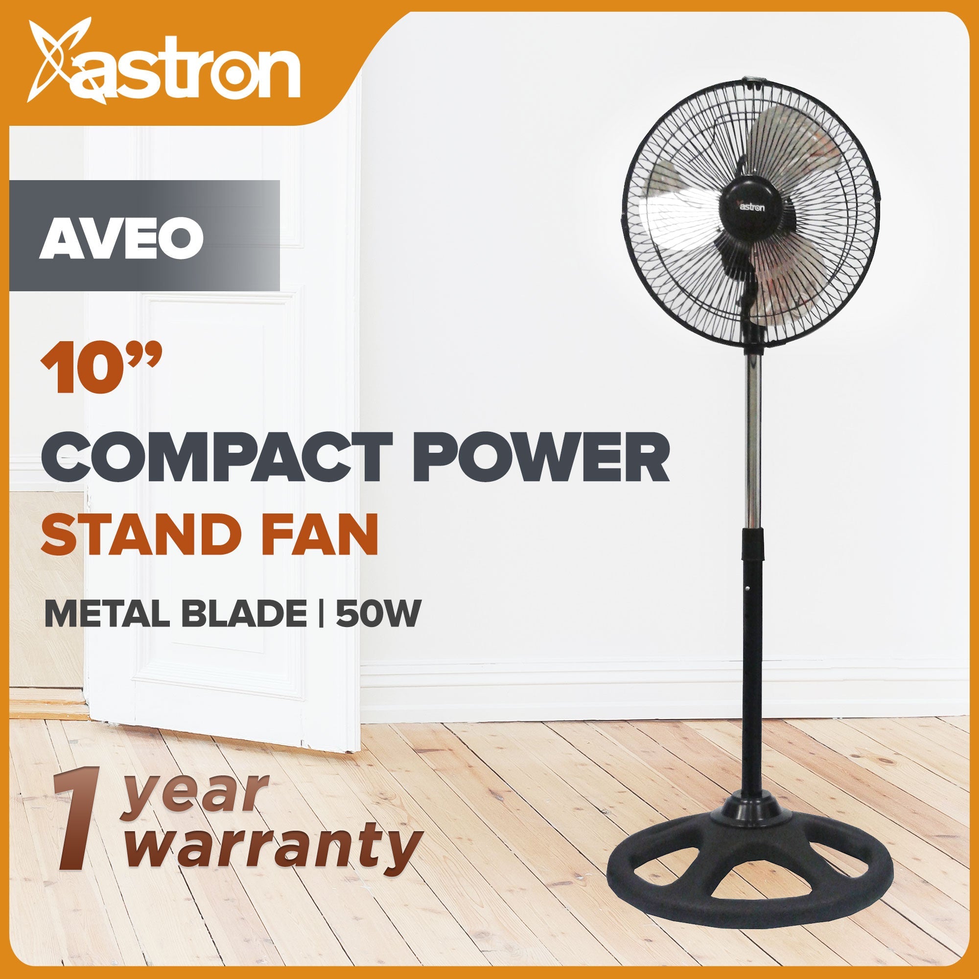 ASTRON Aveo Stand Fan 10" Astron
