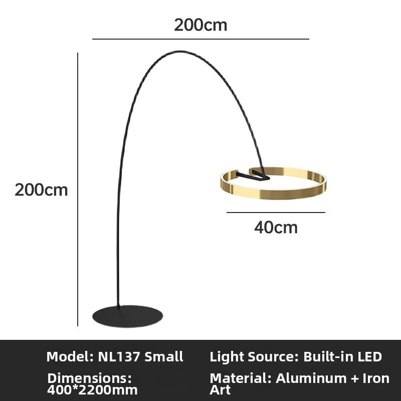 Milano Glow - Aerisio - Nl121 - Nordic Fisherman Floor Lamp with Sculptural Designer Form, Artistic Ambient Lighting for Modern Statement Interiors - Living Room / Bedroom / Sofa Area / Model Room Milano