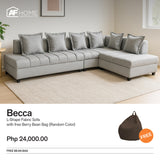BECCA L-Shape Fabric Sofa Furnigo