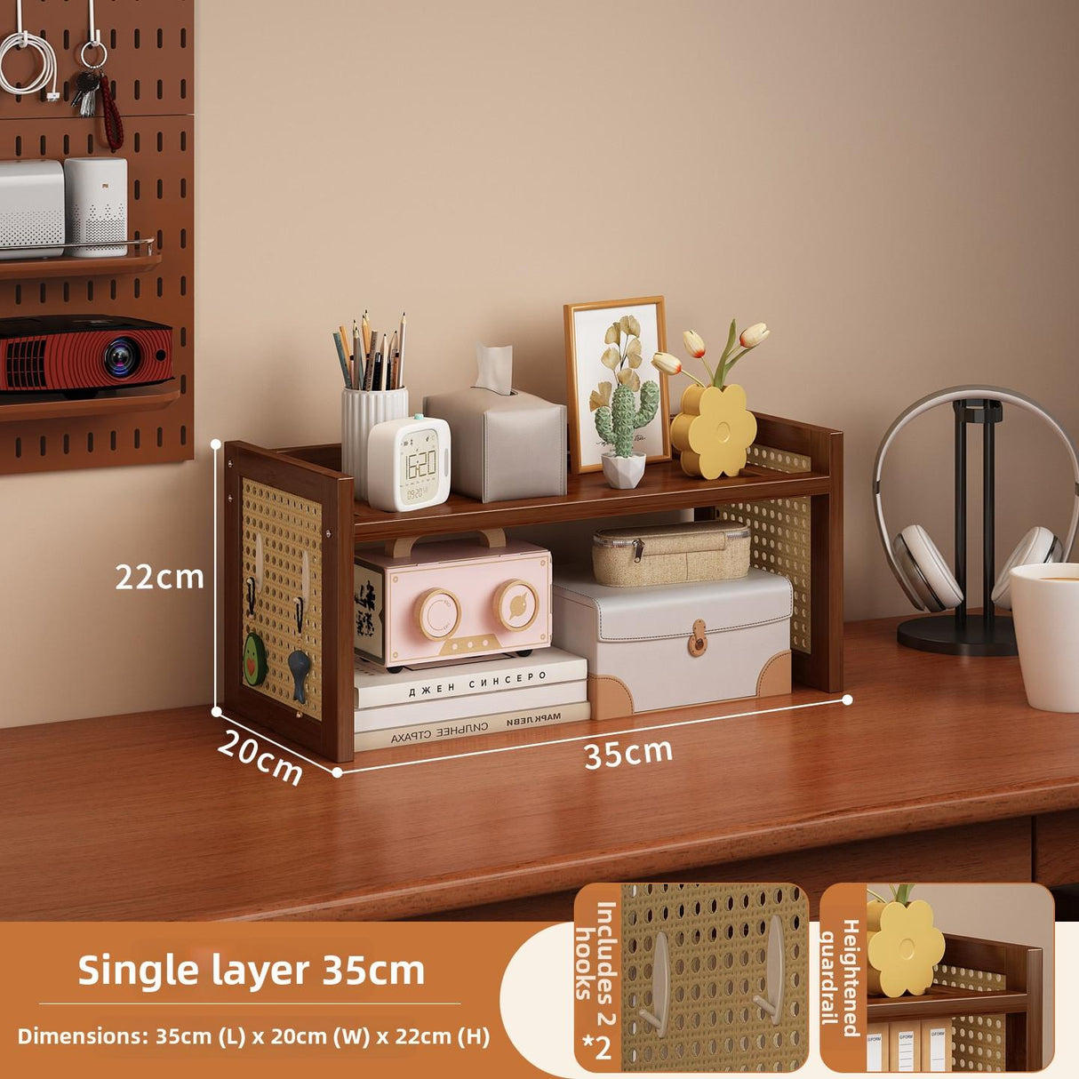 Timberra - Miracle - DeskMate Bookshelf Storage Rack - Office / Study Timberra