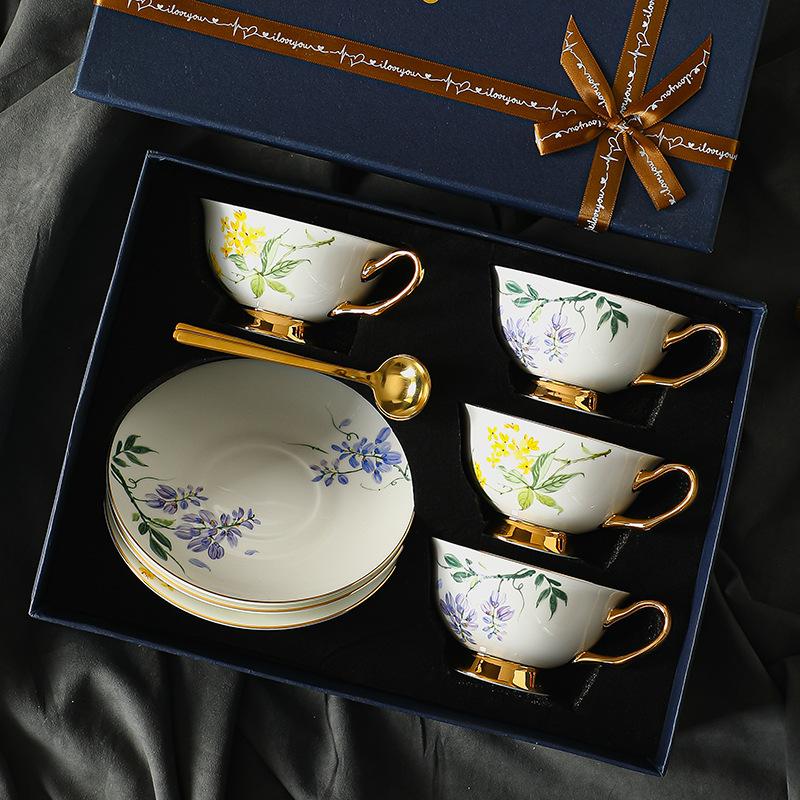 CUPURA Wiro - European Coffee Cup & Saucer - Elegant British Afternoon Tea Set, Premium Gift Souvenir CUPURA