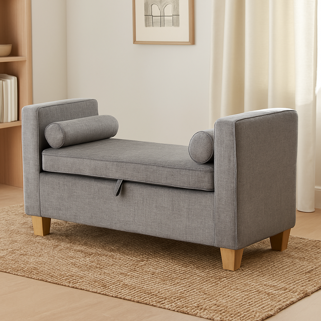 CHARM Fabric Bench with Storage Affordahome