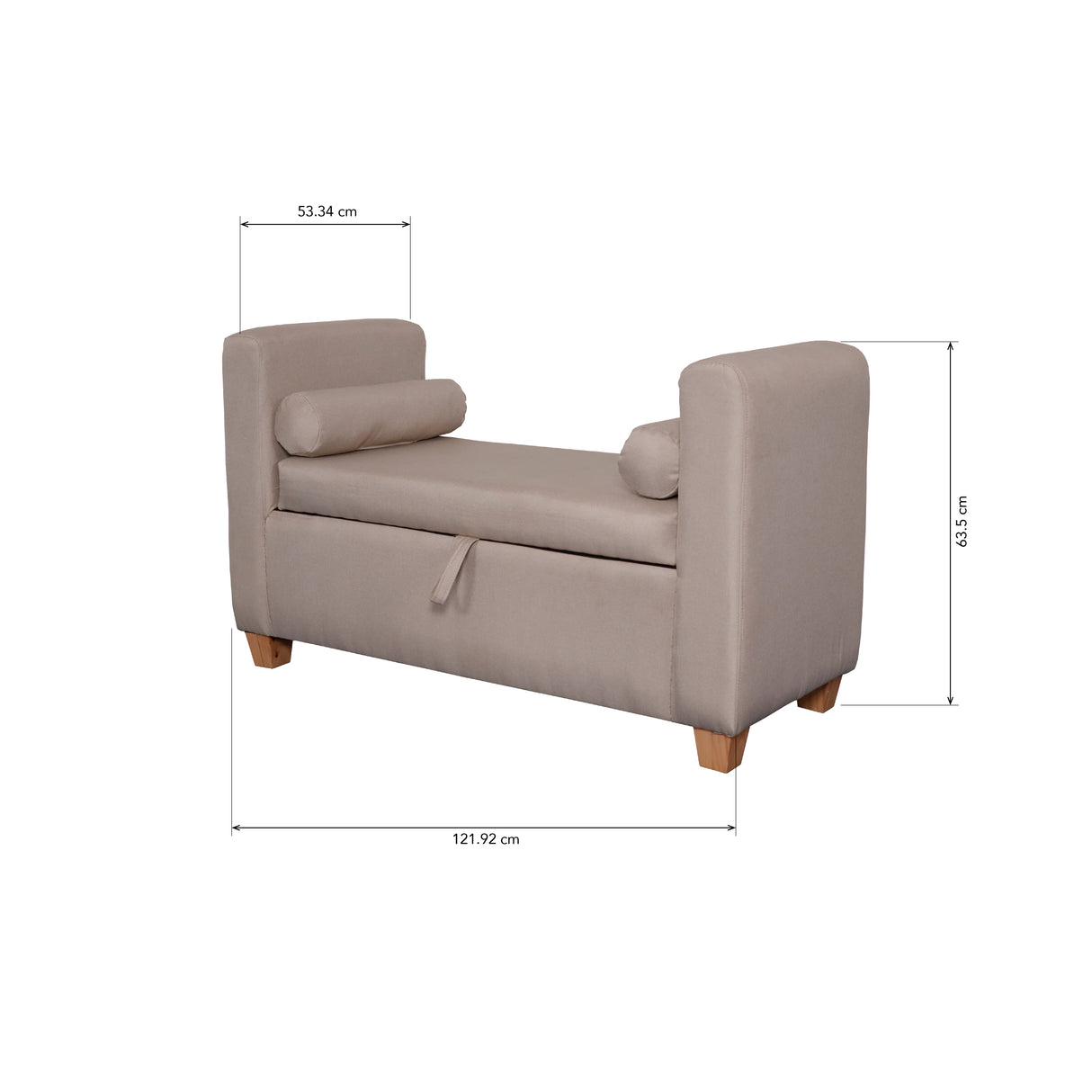 CHARM Fabric Bench with Storage Affordahome