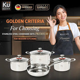 Premium Stainless Steel Cookware Set KU3325
