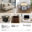 Condo Package | Sofa Bed - Blythe TV Rack - Ashes Side Table - Zyra Round Table - Modena Dining Set with Cushion 4-Seater AF Home