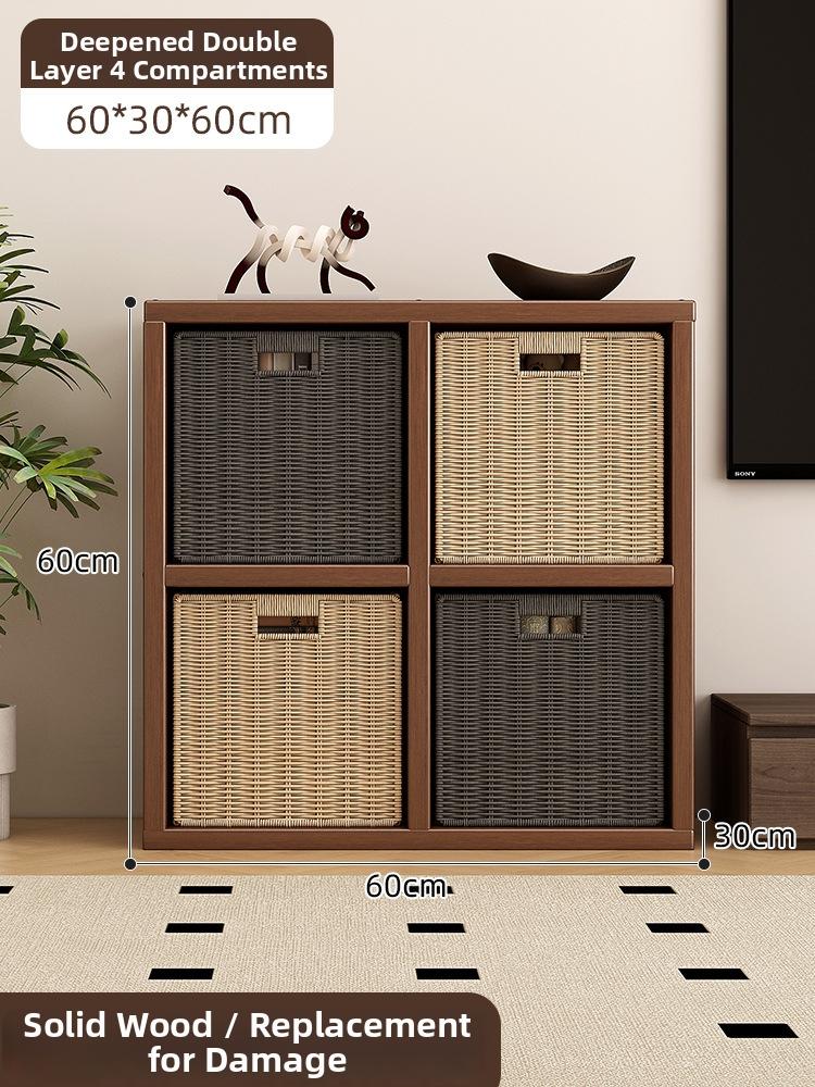 Timberra - Merry02 - LatticeWood Floor-Standing Storage Rack - Living Room Timberra