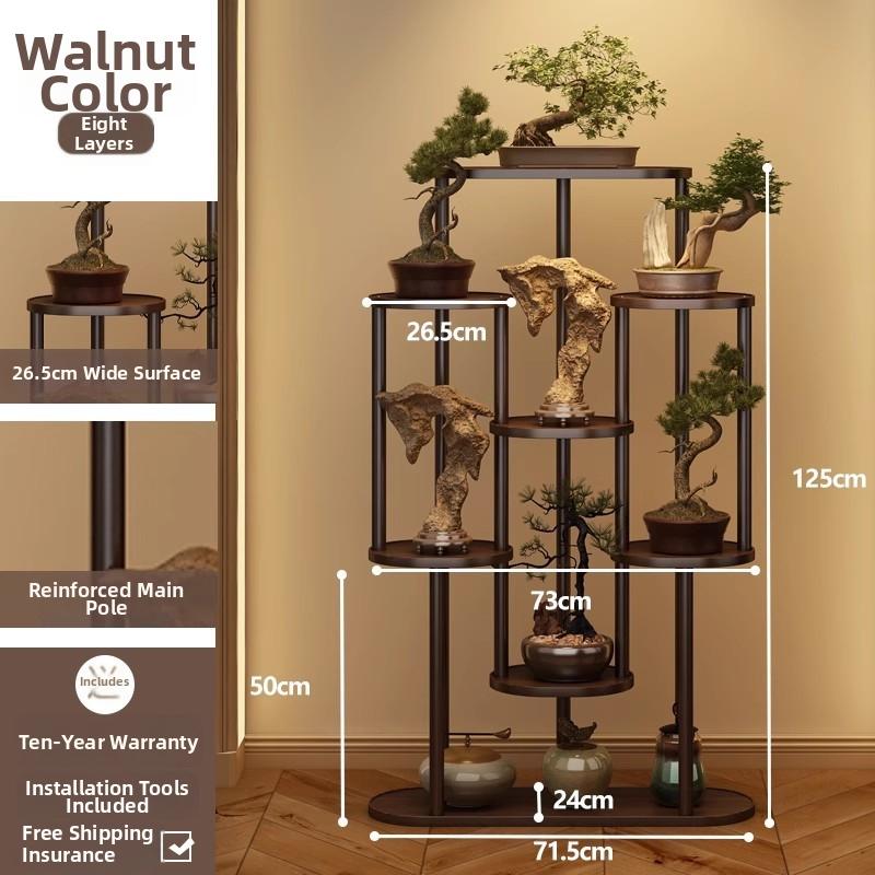Timberra - Mirexa - ImperialZen Solid Wood Display Shelf - Tea Room / Living Room / Study Timberra