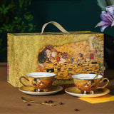 CUPURA Tiro - Royal Palace Coffee Cup & Saucer Set - Vintage English Afternoon Tea Gift with Box CUPURA