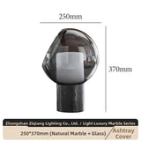 Milano Glow - Artek - N126 - Post-Modern Marble and Glass Table Lamp with Creative Designer Style, Elegant Ambient Lighting for Light Luxury Interiors - Living Room / Bedroom / Bedside Milano