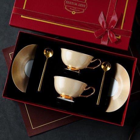 CUPURA Giro - Elegant Bone China Coffee Cup Set with Gift Box - Premium Birthday & Housewarming Gift CUPURA