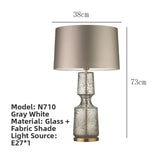 Milano Glow - Arixel - N701 Glaze - Post-Modern Nordic Fabric and Crystal Glass Table Lamp with Light Luxury Designer Style, Soft Ambient Lighting for Elegant and Cozy Spaces - Living Room / Bedroom / Bedside / Study Milano
