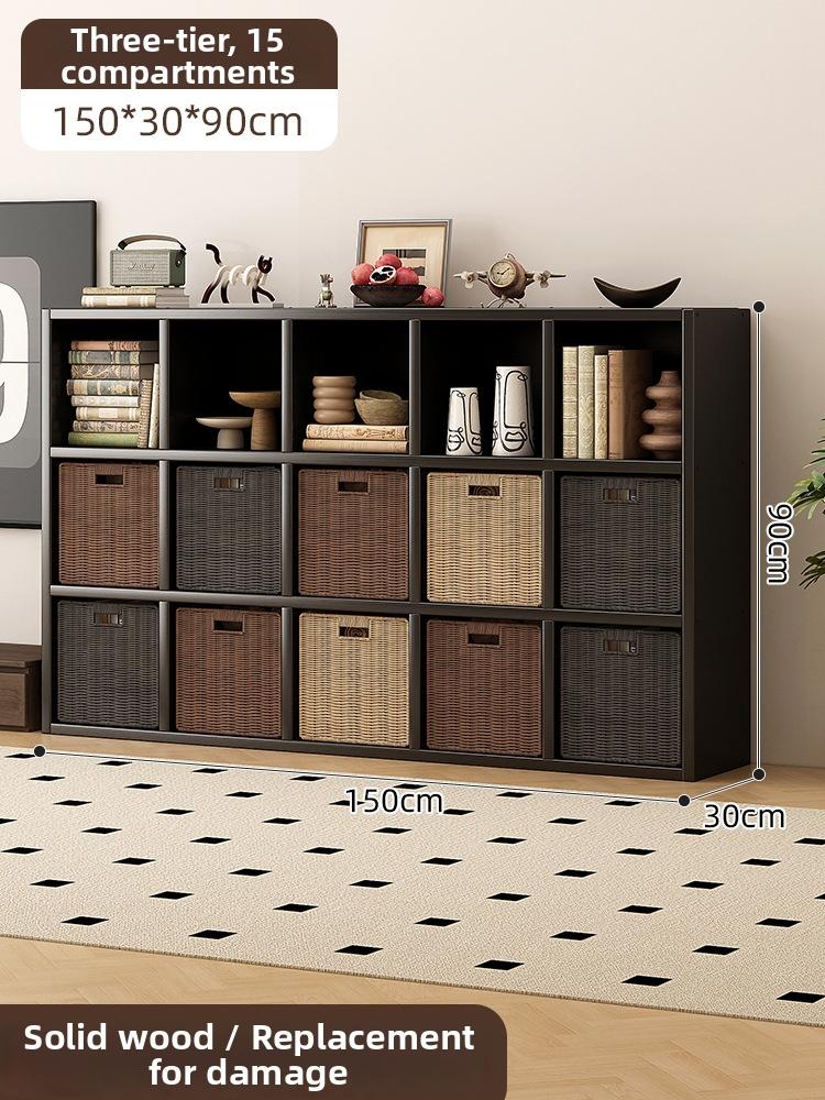 Timberra - Merry02 - LatticeWood Floor-Standing Storage Rack - Living Room Timberra