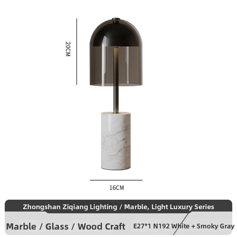 Milano Glow - Arlo - N192 - Italian Marble Table Lamp with High-End Designer Finish, Elegant Ambient Lighting for Luxurious and Modern Interiors -Master Bedroom / Living Room / Study / Bedside Milano