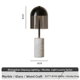 Milano Glow - Arlo - N192 - Italian Marble Table Lamp with High-End Designer Finish, Elegant Ambient Lighting for Luxurious and Modern Interiors -Master Bedroom / Living Room / Study / Bedside Milano