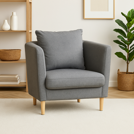 JANE 1-Seater Fabric Sofa Affordahome