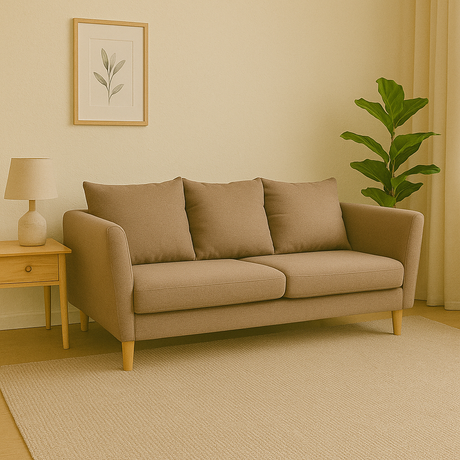 JANE 3-Seater Fabric Sofa Affordahome