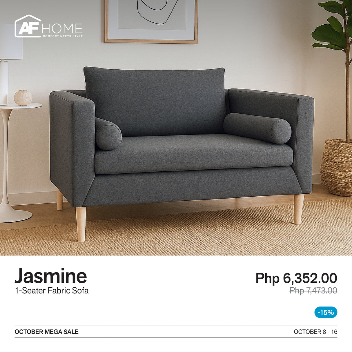 10.10 Mega Sale | Jasmin Sofa Set AF Home