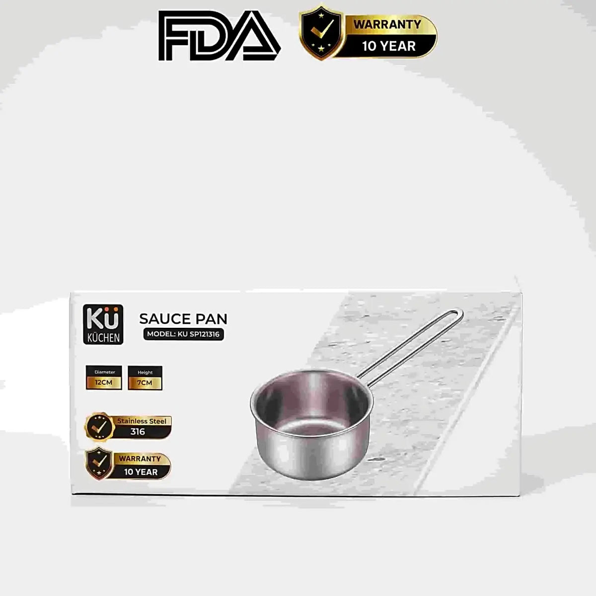3-layer stainless steel pot KU Sp121316 12cm