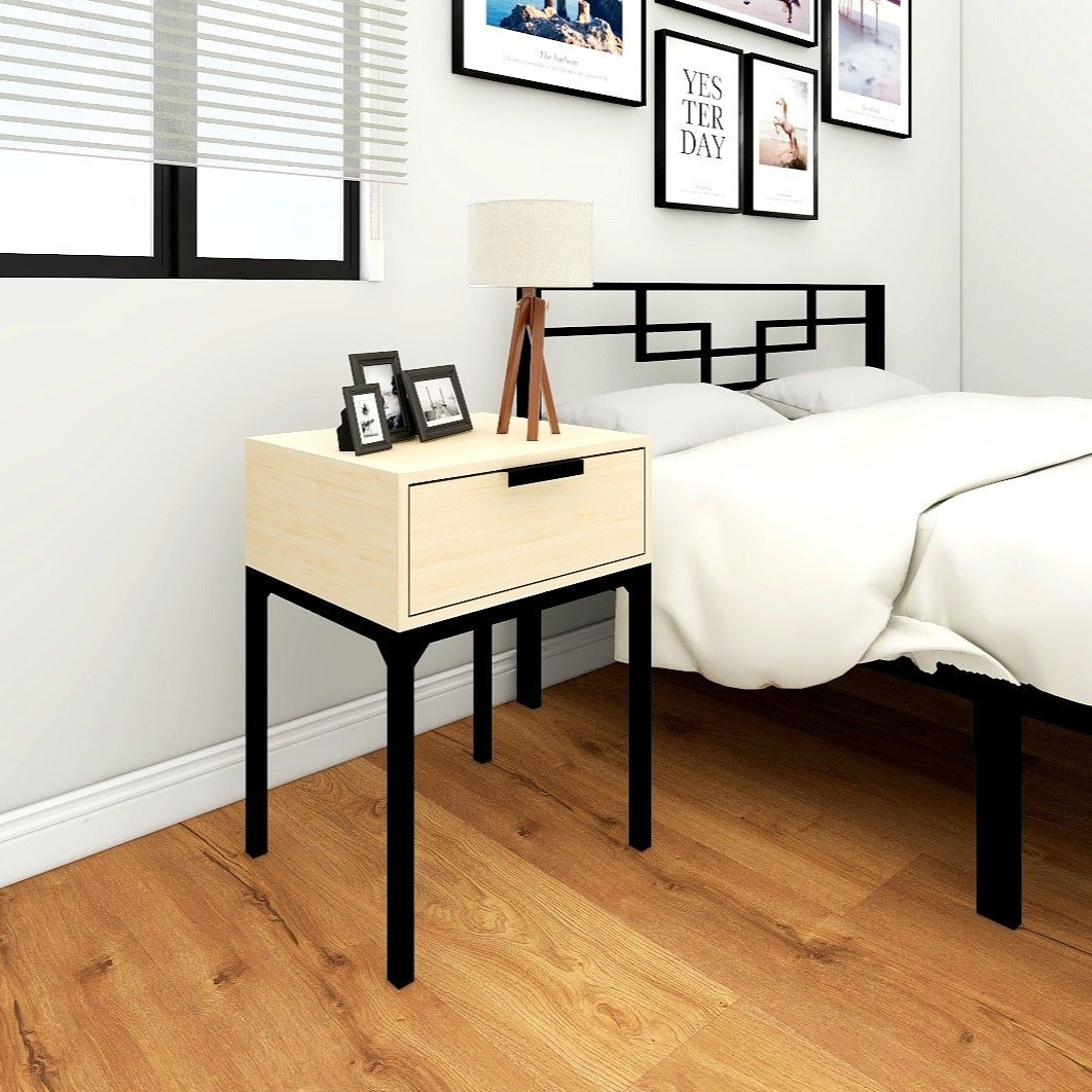 MARLEY 1-Drawer Side Table Affordahome