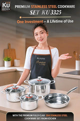 Premium Stainless Steel Cookware Set KU3325