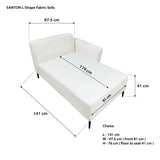 SANTON L-Shape Fabric Sofa Furnigo