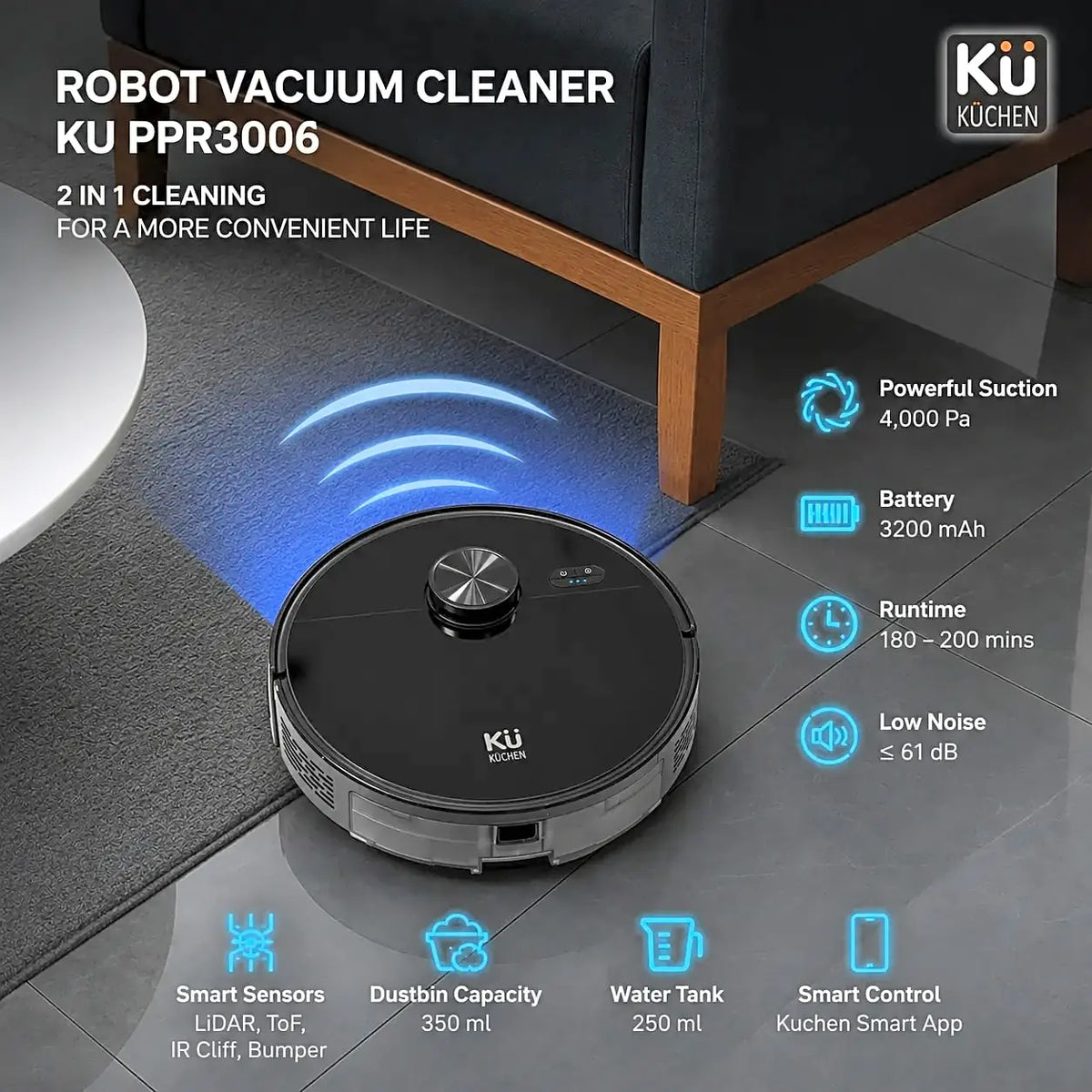 Robot Vacuum Cleaner KU PPR3006
