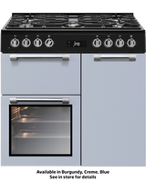BEKO - BRC916GMB: Range Cooker (Multi-functional 90 cm Triple Cavity with Gas Cooktop) AF Home