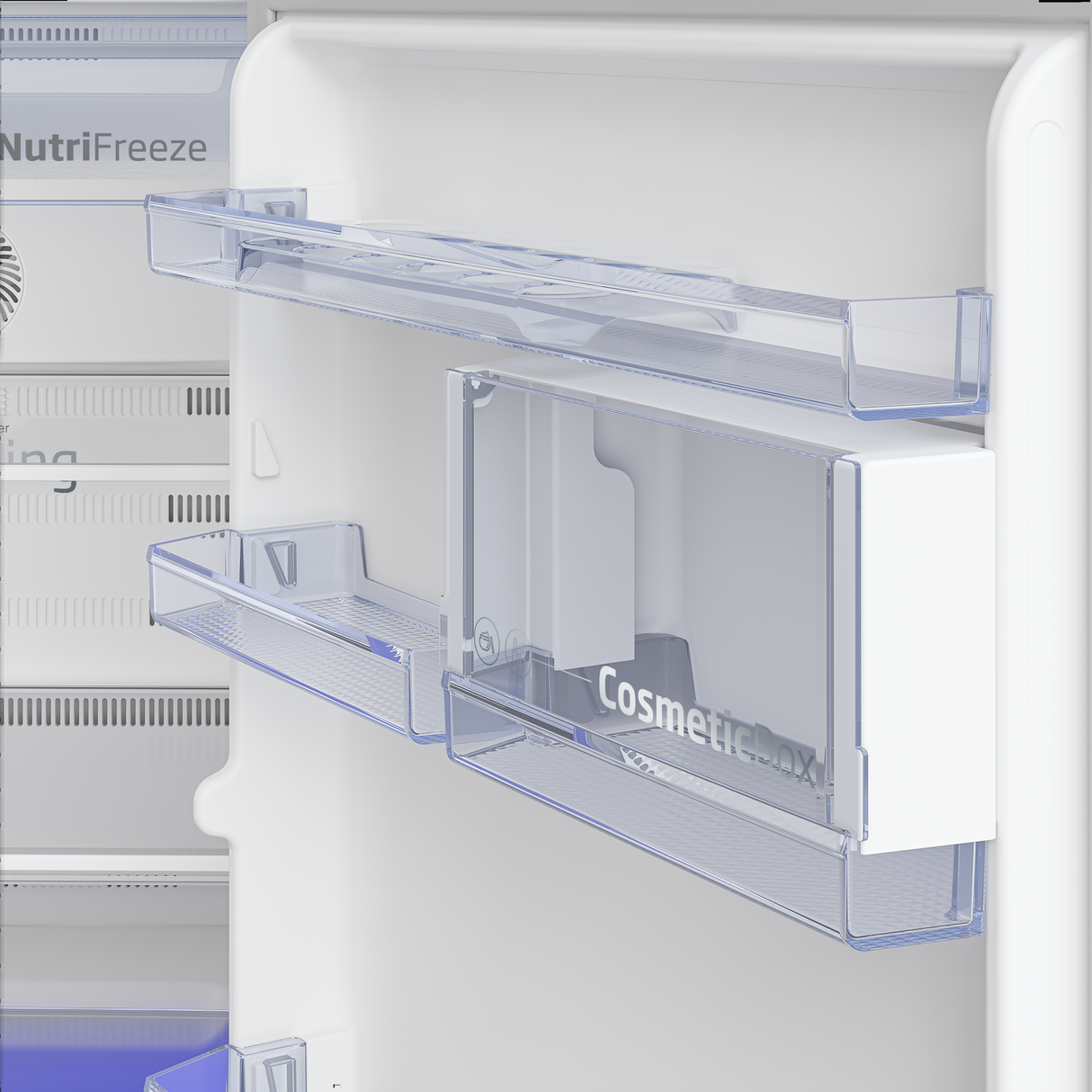 BEKO - RDNT445E40VZHFSGB Fridge Freezer (Freezer Top, 66 cm) AF Home
