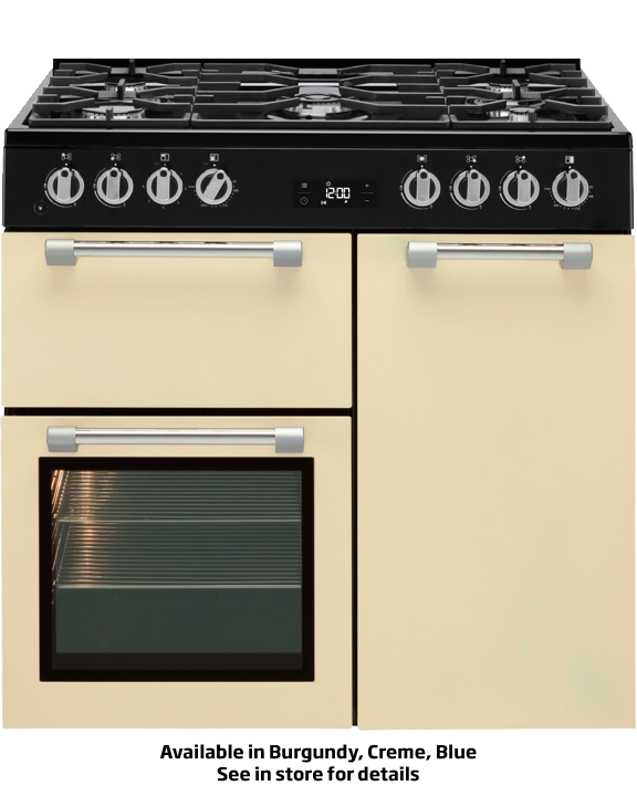 BEKO - BRC916GMB: Range Cooker (Multi-functional 90 cm Triple Cavity with Gas Cooktop) AF Home