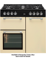 BEKO - BRC916GMB: Range Cooker (Multi-functional 90 cm Triple Cavity with Gas Cooktop) AF Home
