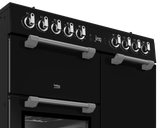 BEKO - BRC916GMB: Range Cooker (Multi-functional 90 cm Triple Cavity with Gas Cooktop) AF Home