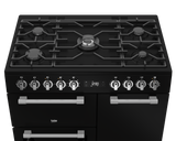 BEKO - BRC916GMB: Range Cooker (Multi-functional 90 cm Triple Cavity with Gas Cooktop) AF Home