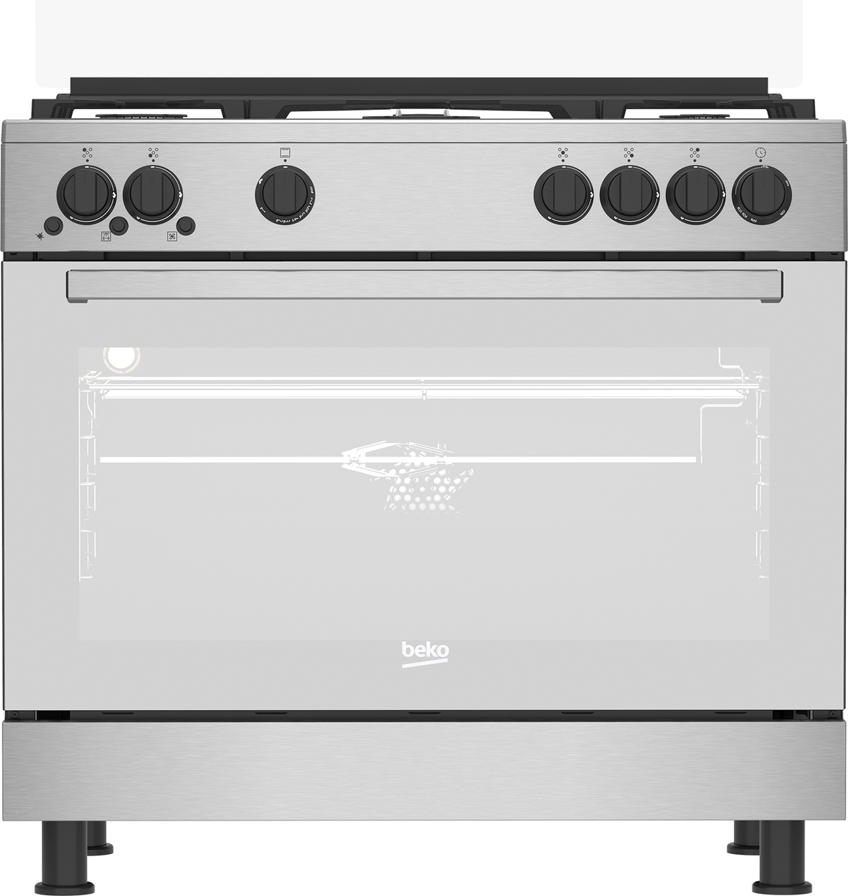 BEKO - GGR 15115 DX NS: Freestanding Cooker (Fan-assisted Gas, 90 cm) AF Home