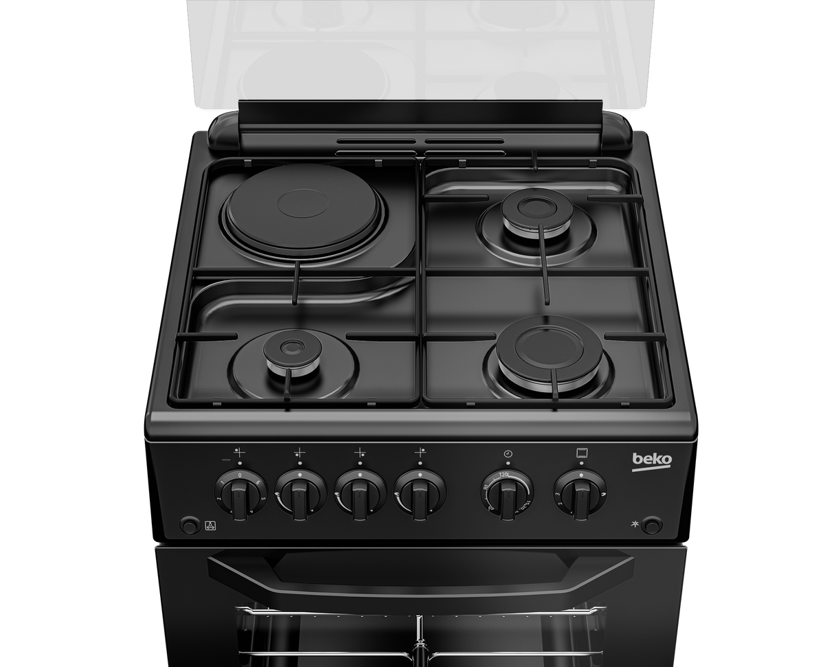 BEKO - FSGT43110GB: Freestanding Cooker (Gas, 50 cm) AF Home