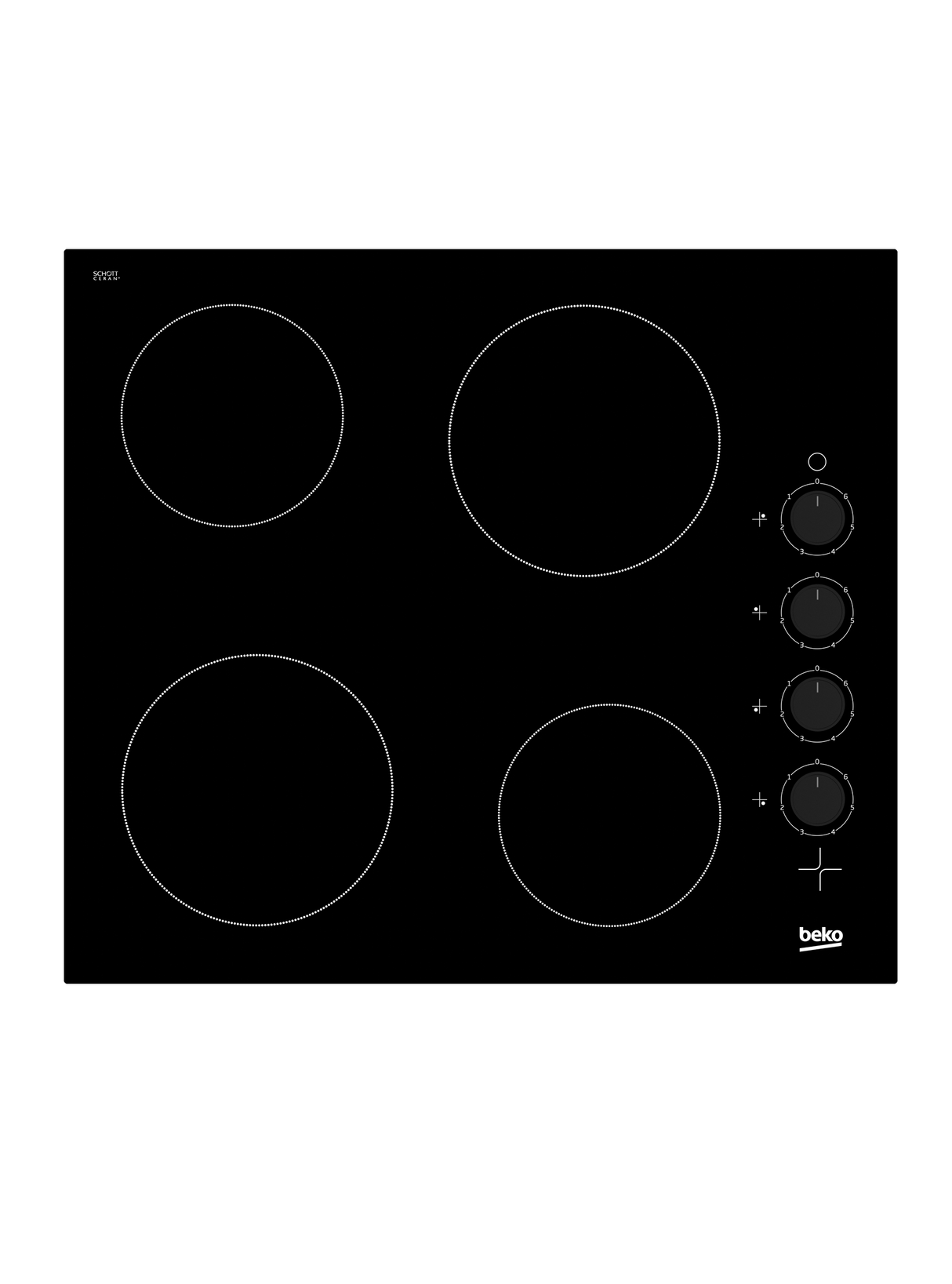 BEKO - HIC 64100: 60 cm, 4 vitroceramic hobs AF Home