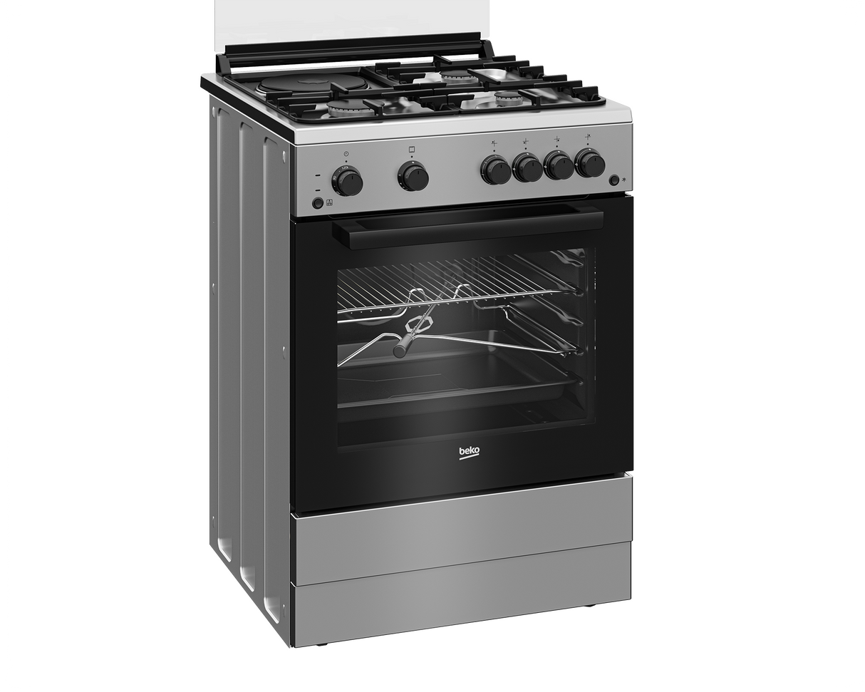 BEKO - FSG63010GSS: Freestanding Cooker (Gas, 60 cm) AF Home