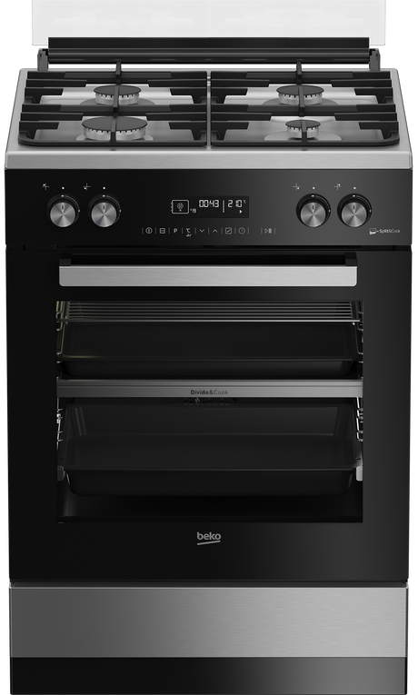BEKO - FVR62630DXDTL: 60cm, 4 gas burners | multi-functional oven AF Home