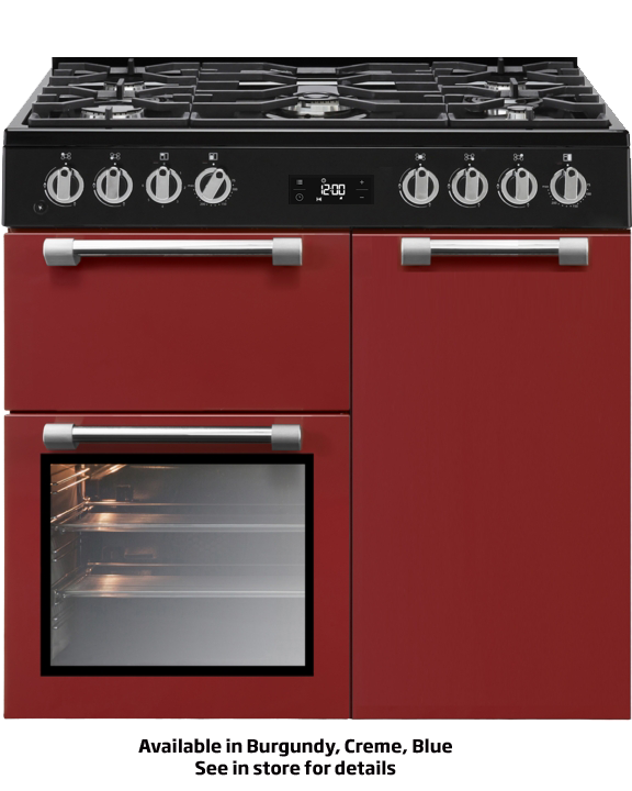 BEKO - BRC916GMB: Range Cooker (Multi-functional 90 cm Triple Cavity with Gas Cooktop) AF Home