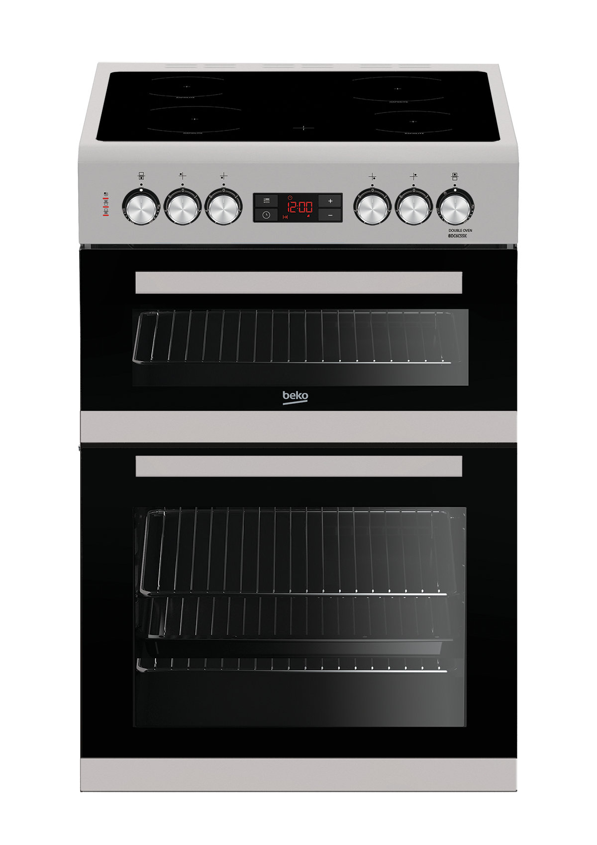 BEKO - BDC6C55X: 60cm, 4 vitroceramic hobs | multi-functional oven AF Home