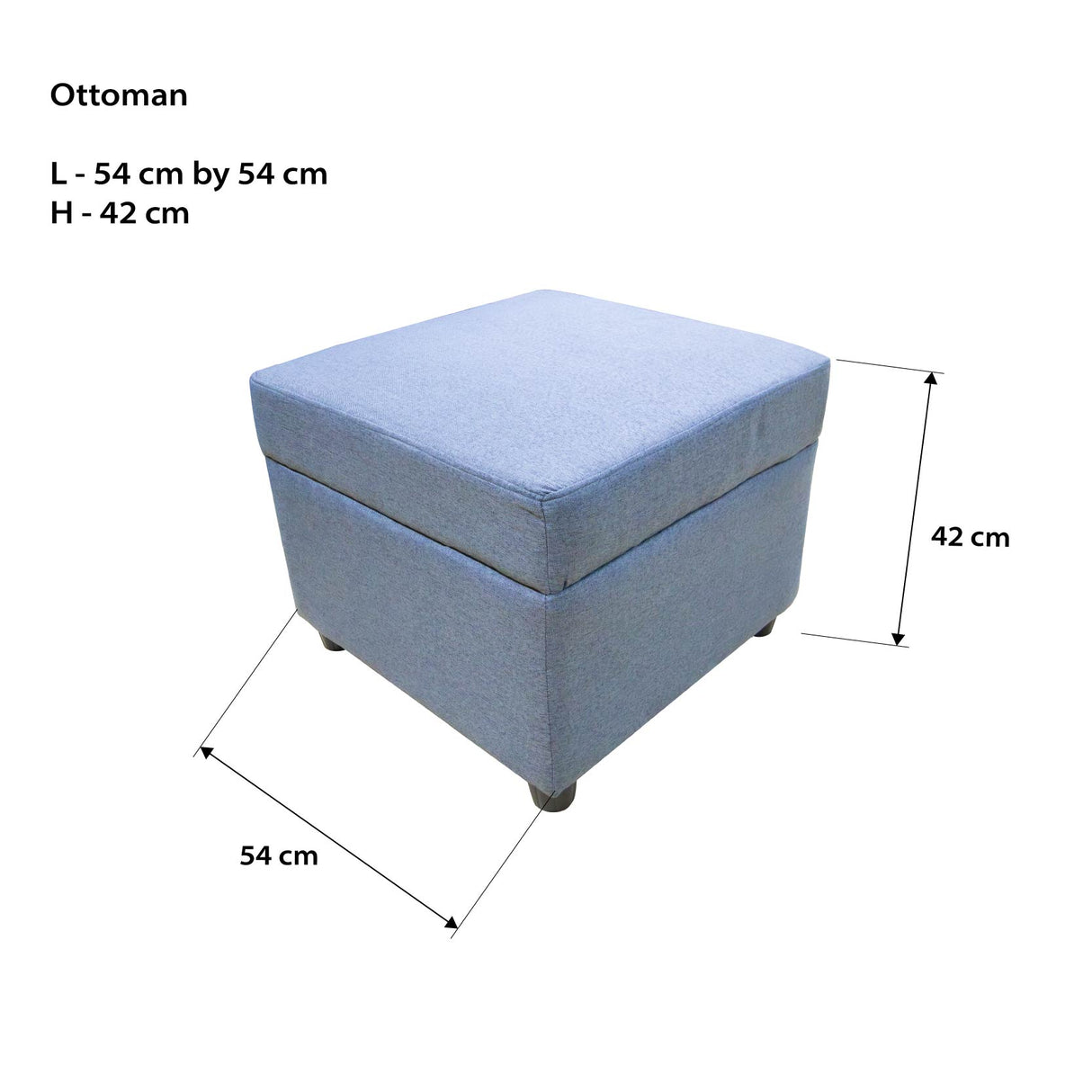 MELO Mini L-Shape Fabric Sofa with Ottoman Affordahome